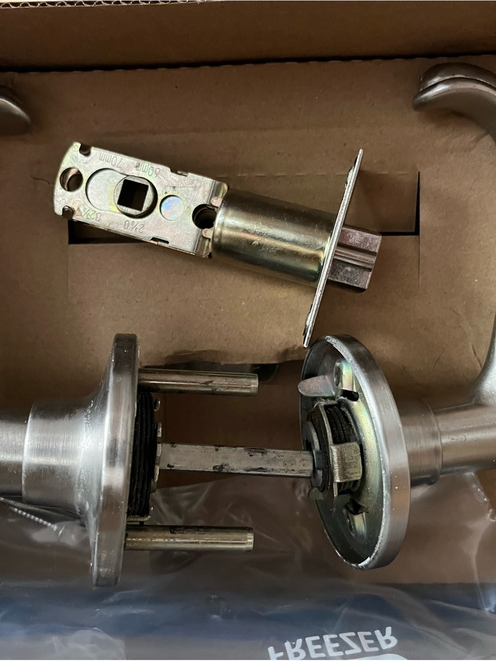 Stainless Steel Satin Nickel Door Handle Set - Satin Silver
